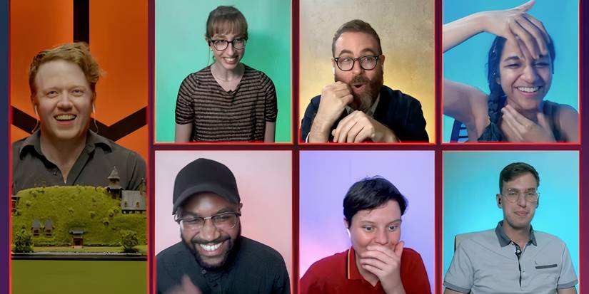 The grid of players and the DM in the Dimension 20 season Mice and Murder