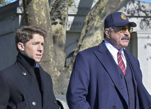Blue Bloods Joe and Frank walking in the cemetery