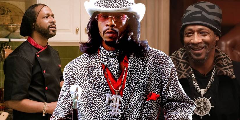 Montagem de papéis de Katt Williams em atuação.