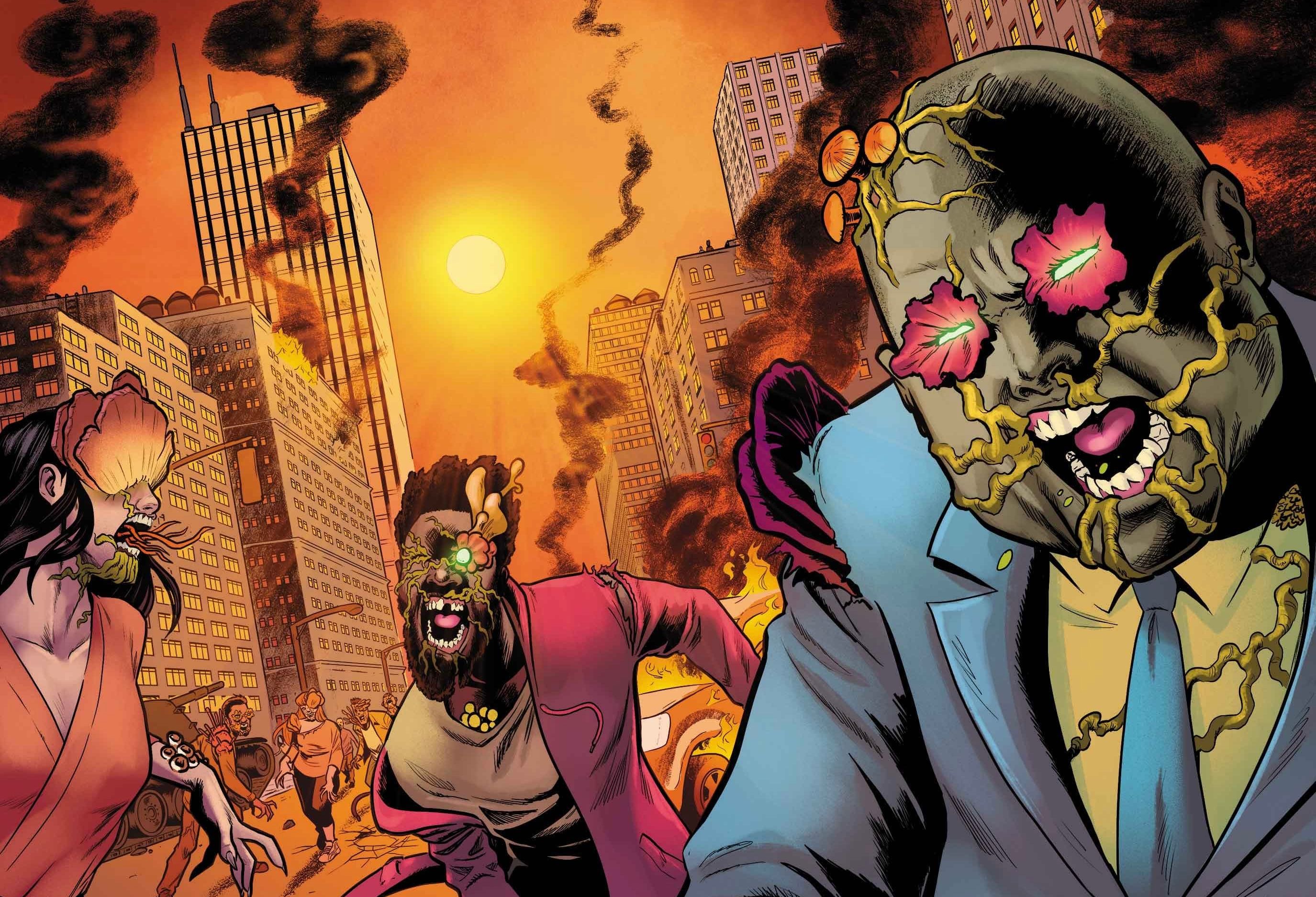 Plant-Based Zombies in Marvel Zombies: Dawn of Decay #1 by Tom Krajewski and Jason Muhr