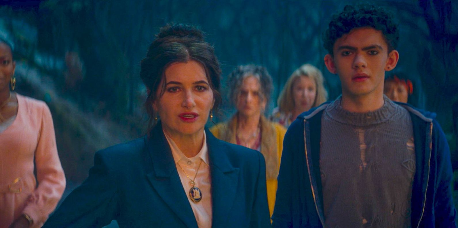 Agatha (Kathryn Hahn), The Teen (Joe Locke), and the coven manage to reach The Witches' Road in Agatha All Along Season 1 Episode 3