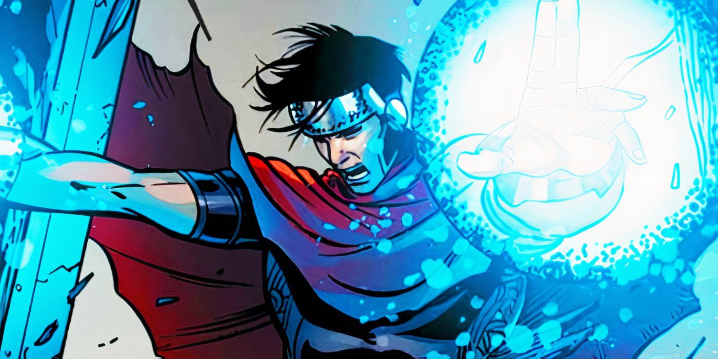 Billy Kaplan as superhero Wiccan in Marvel Comics using magic