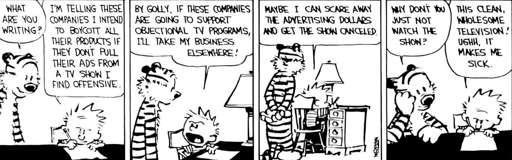 10 Hilarious Calvin & Hobbes Comics About Television