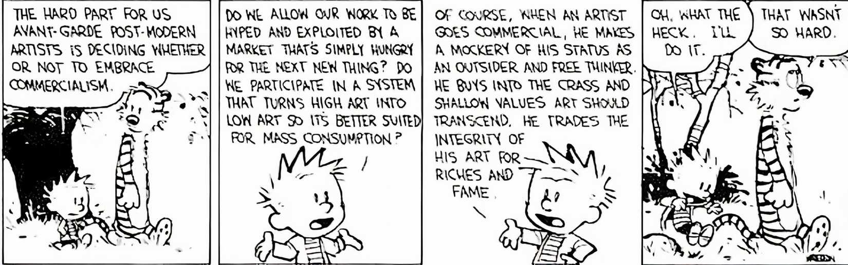 10 Brilliant Calvin & Hobbes Comics That Make Fun Of "High Art"