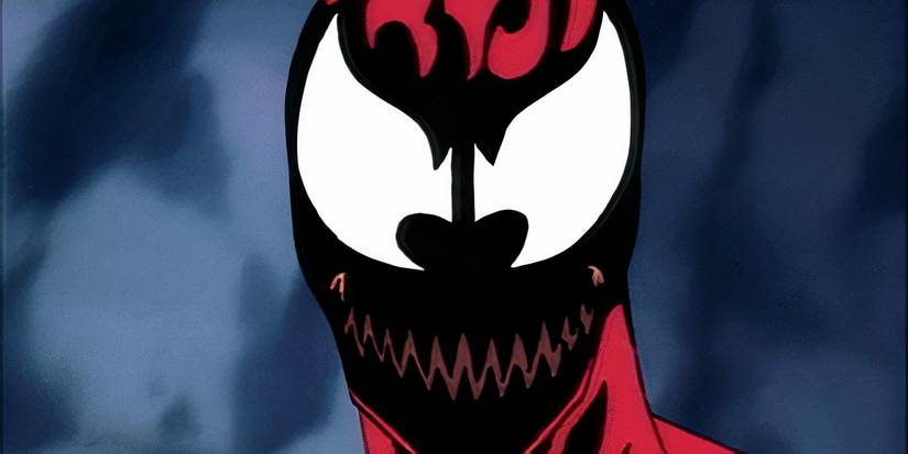 Carnage looking scary in spider-man the animated series