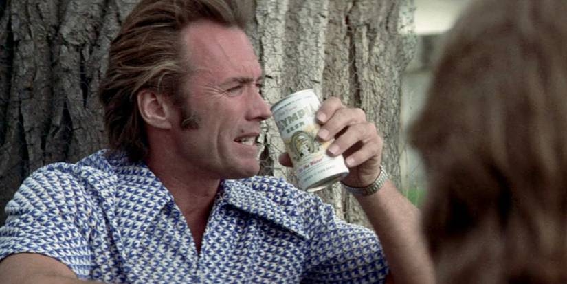 Clint Eastwood drinking a beer in Thunderbolt and Lightfoot