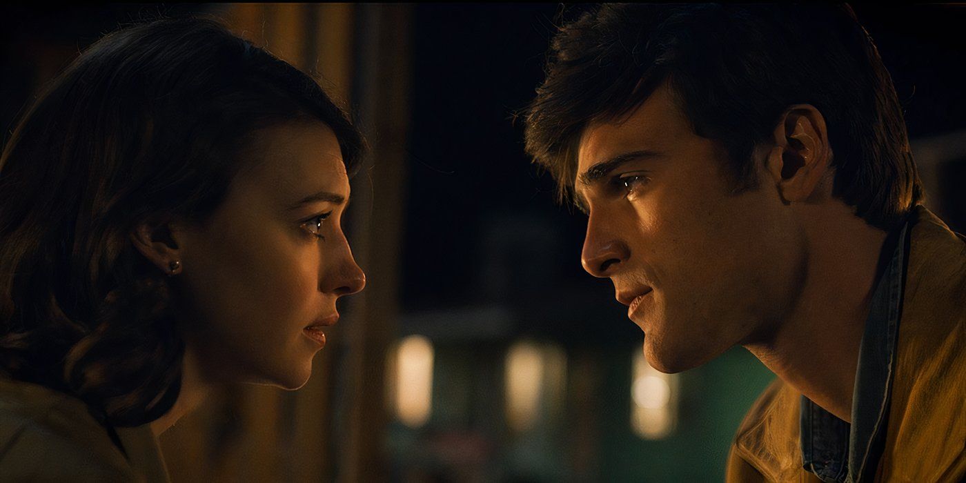 Daisy Edgar-Jones and Jacob Elordi look at each other in On Swift Horses still