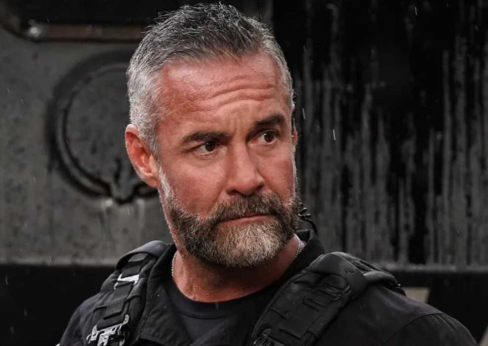 Deacon (Jay Harrington) looking worried in SWAT.