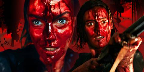 Evil Dead Rise Beth covered in blood