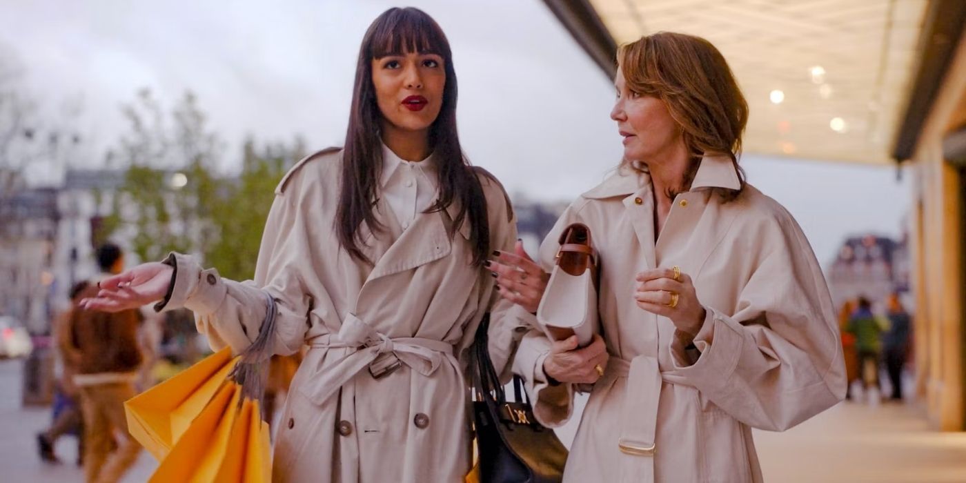 Genevieve walks with Sylvie in Emily in Paris