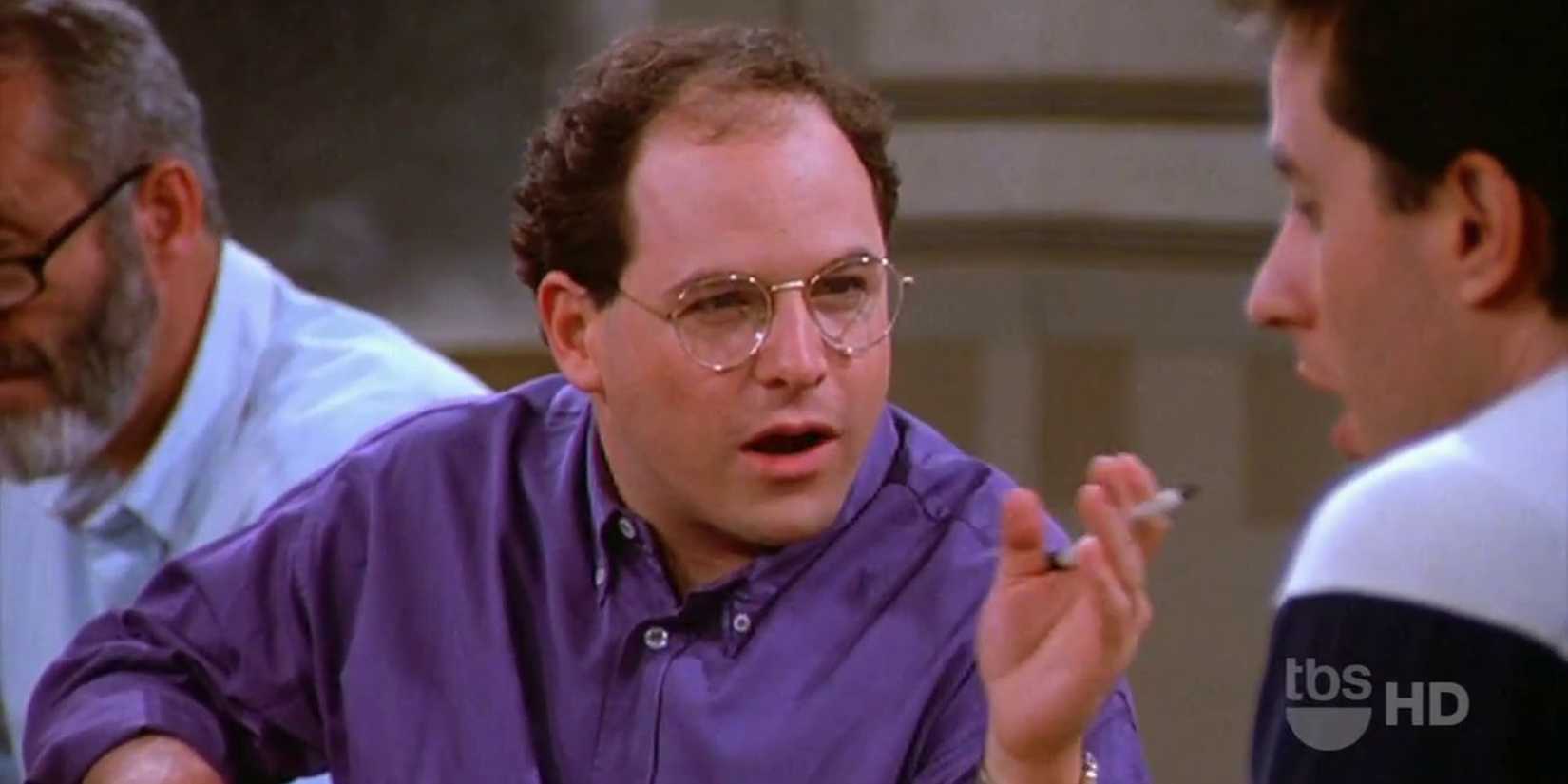 George no restaurante durante o piloto de Seinfeld
