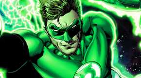 Hal Jordan's Green Lantern flying in DC Comics