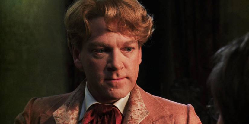 Harry Potter Gilderoy Lockhart in Chamber of Secrets looking off-screen