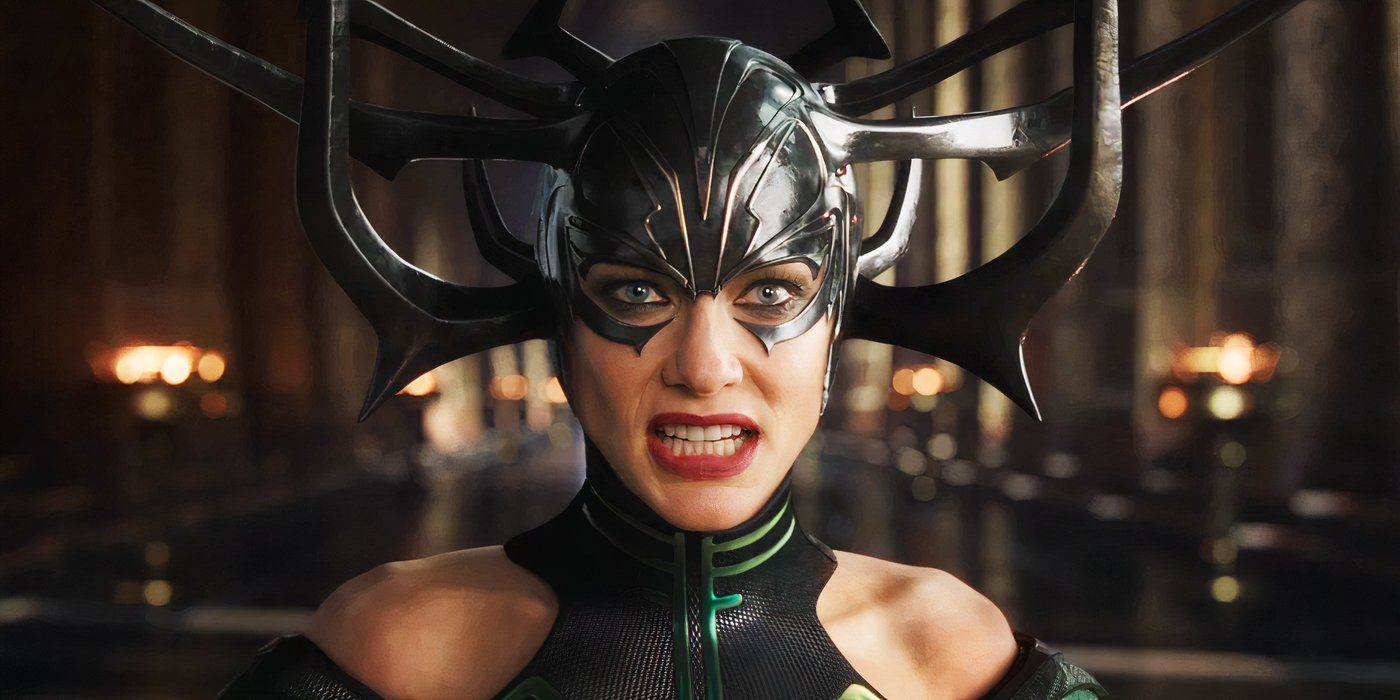 Hela wearing her crown in Thor Ragnarok