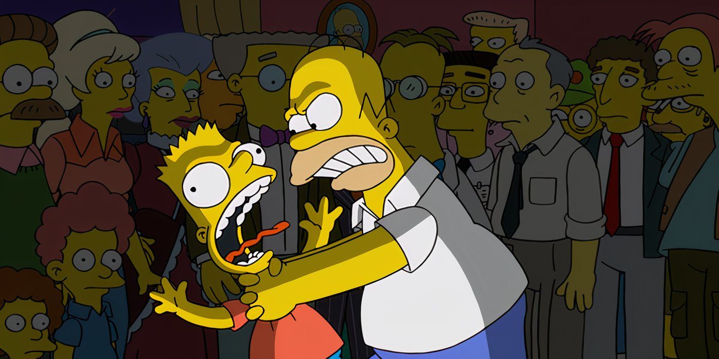 The Simpsons Season 36 Brought Back The Shows Controversial Homer Strangles Bart Gag - But AI Is To Blame