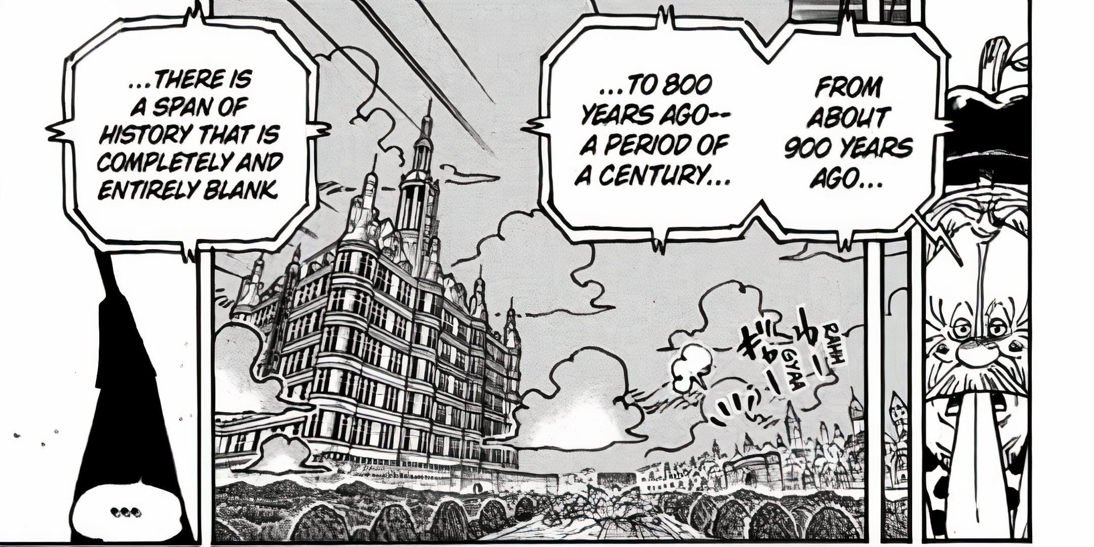 Caméo d'imu pendant le message de vegapunk dans one piece