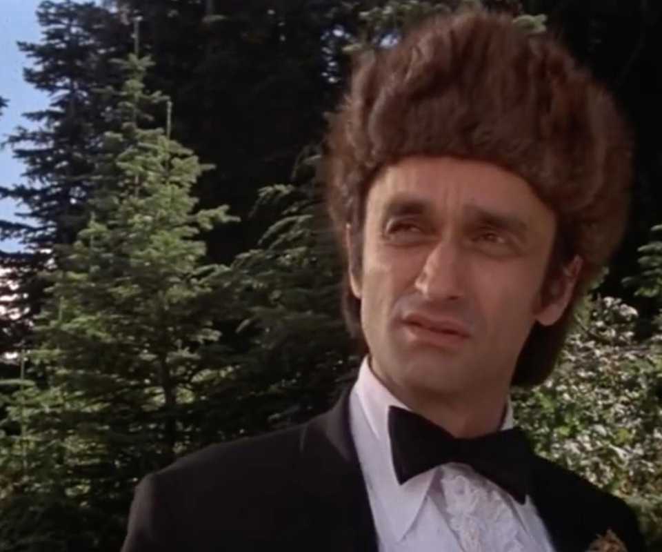 Stan (John Cazale) wearing a fur hat in The Deer Hunter.
