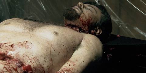 Juan Ryness' butchered body in Dexter season 2, episode 10