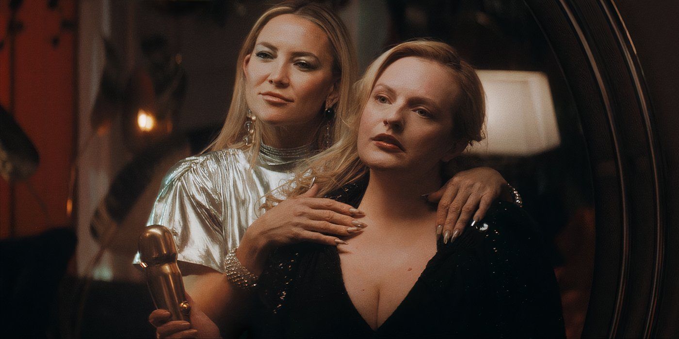 Kate Hudson tocca le spalle di Elisabeth Moss in Shell