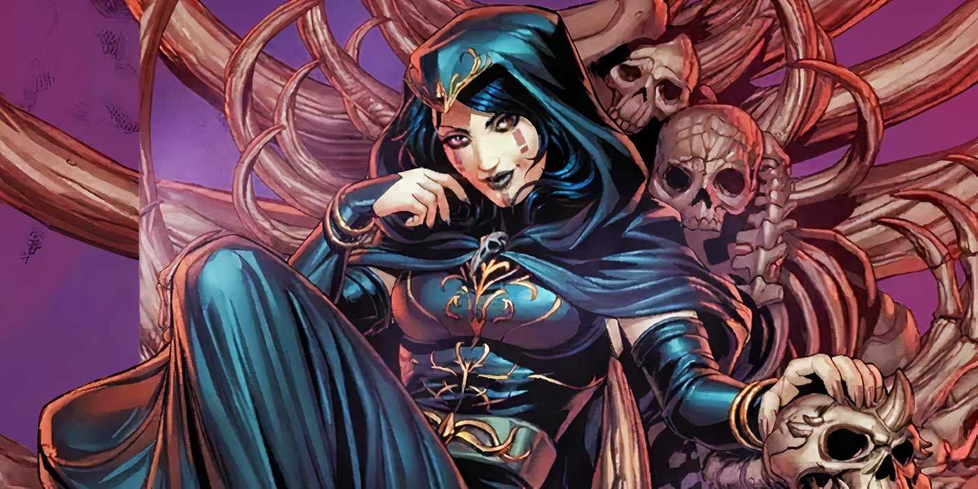 Lady Death on her throne in Marvel Comics