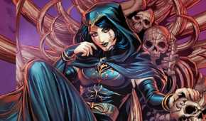 Lady Death on her throne in Marvel Comics