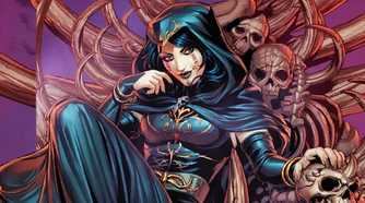Lady Death on her throne in Marvel Comics