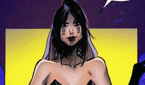 Lady Death shrugging in Marvel Comics