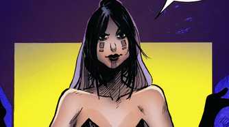 Lady Death shrugging in Marvel Comics