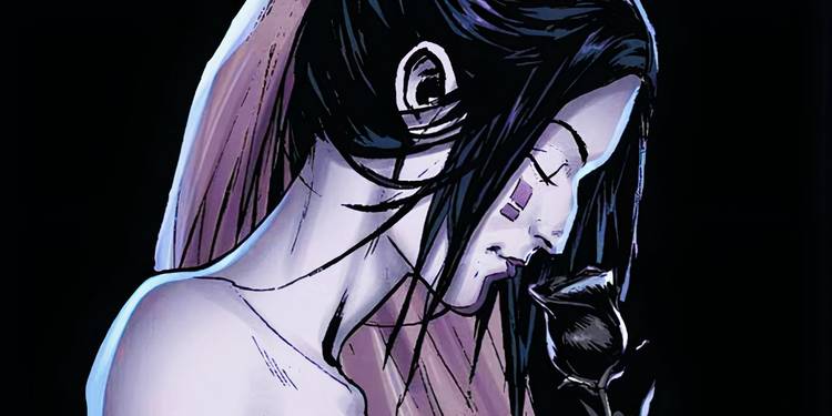Lady Death with a black rose in Marvel Comics