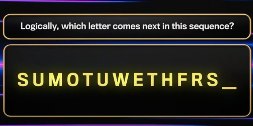 Final question card in 1% Club season 1, episode 8