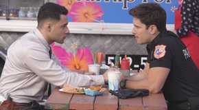 Carlos and TK holding hands in 9-1-1: Lone Star season 5, episode 1.