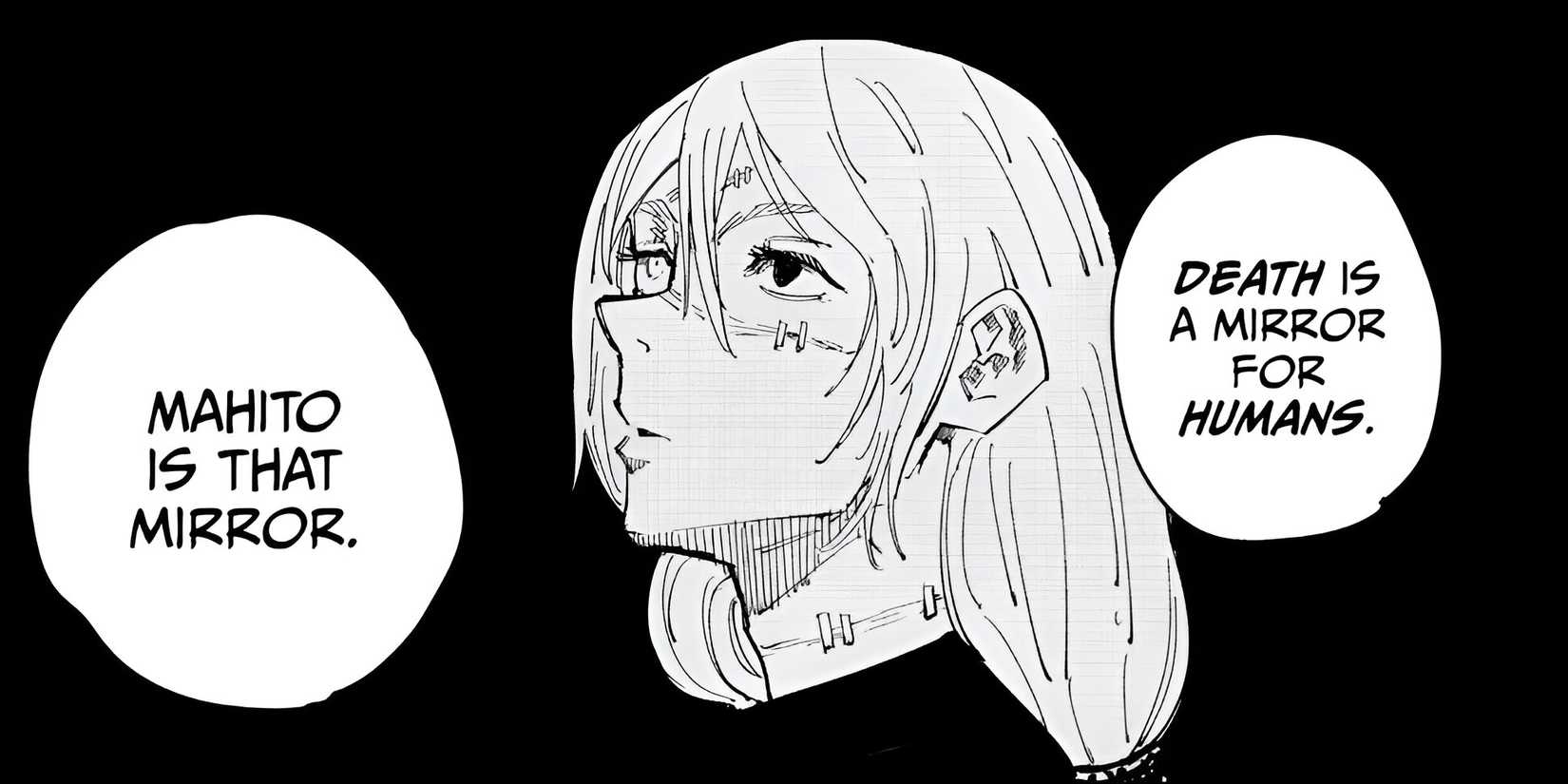 Jogo falando sobre mahito de jujutsu kaisen capítulo 116