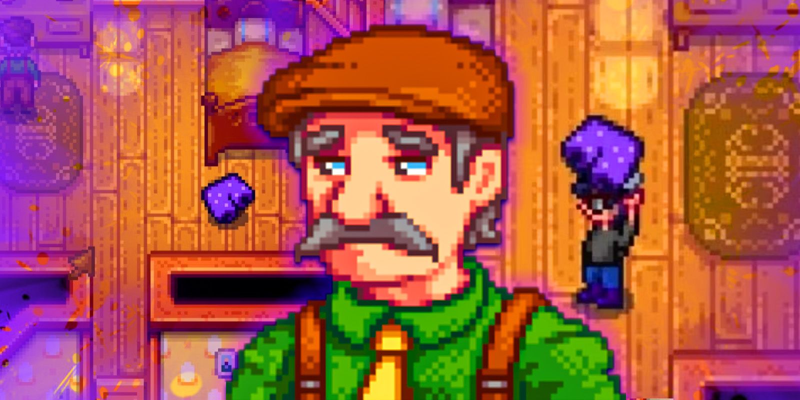 mayor-lewis-looking-embarrassed-with-his-purple-lucky-shorts Os jogadores de Stardew Valley descobrem mais um uso para os shorts roxos do prefeito