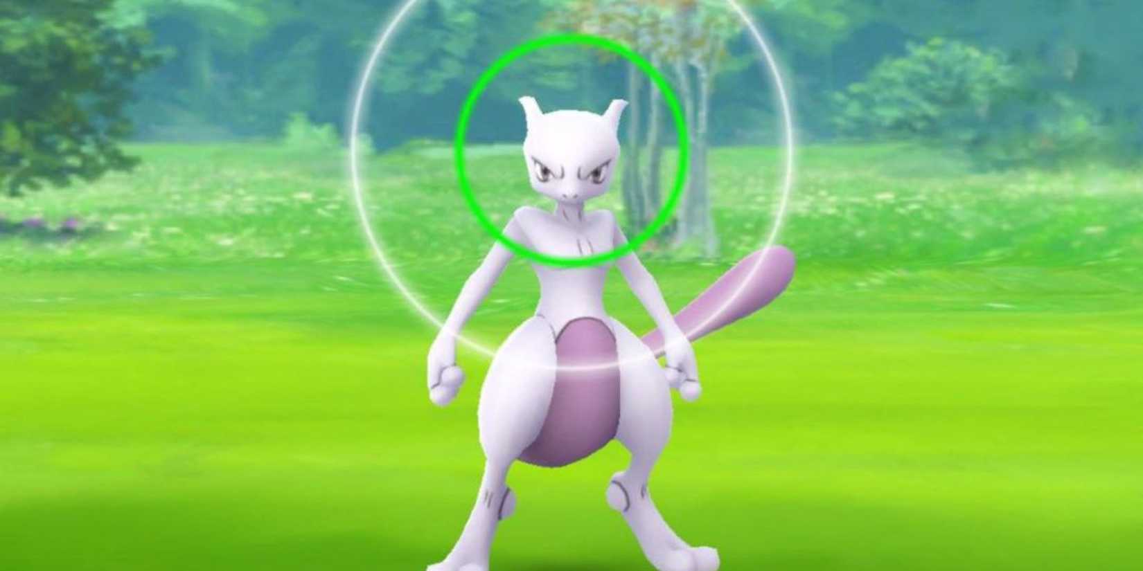 Mewtu wird in Pokemon GO erwischt