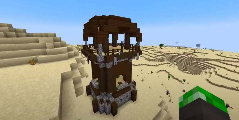 Minecraft Desert Pillager Outpost from World Seed with Resources for Speedrun.