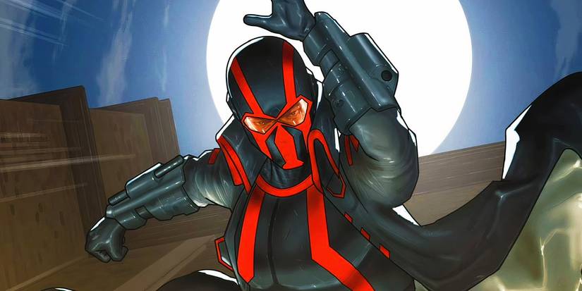Night Thrasher jumps from a building in action in Marvel Comics