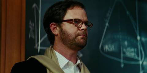 Rainn Wilson as a glowering college professor in Transformers: Revenge of the Fallen