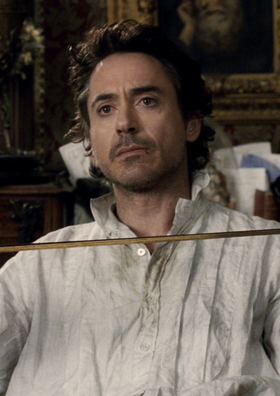 Robert Downey Jr. no filme Sherlock Holmes