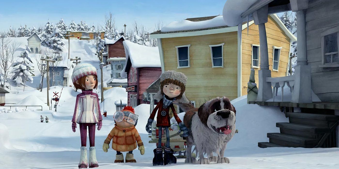 Un grupo de personajes de la película animada Snowtime de 2015