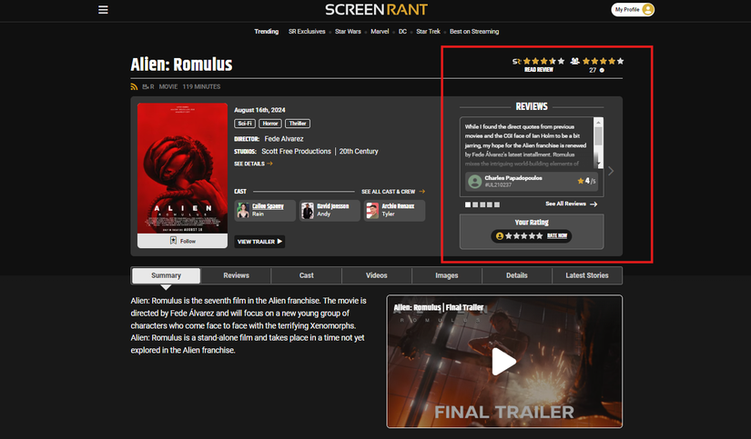 ScreenRant Update: Introducing Threads, User Reviews, Follow Feature ...
