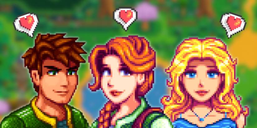 Leah, Haley e Alex com coração bolhas sobre suas cabeças.