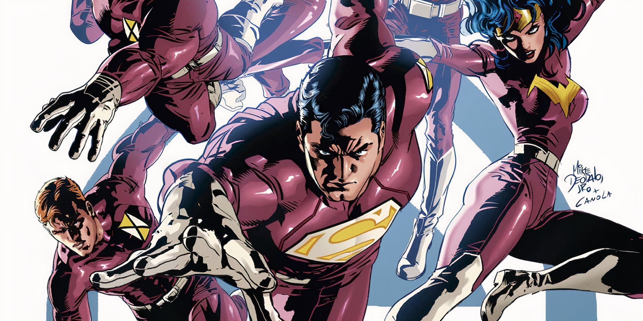 Lithographie Alex Ross 'JLA: The League' – Superman, Batman, Wonder Woman, Flash – Signée