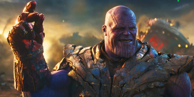 Thanos snapping his fingers in Avengers Endgame