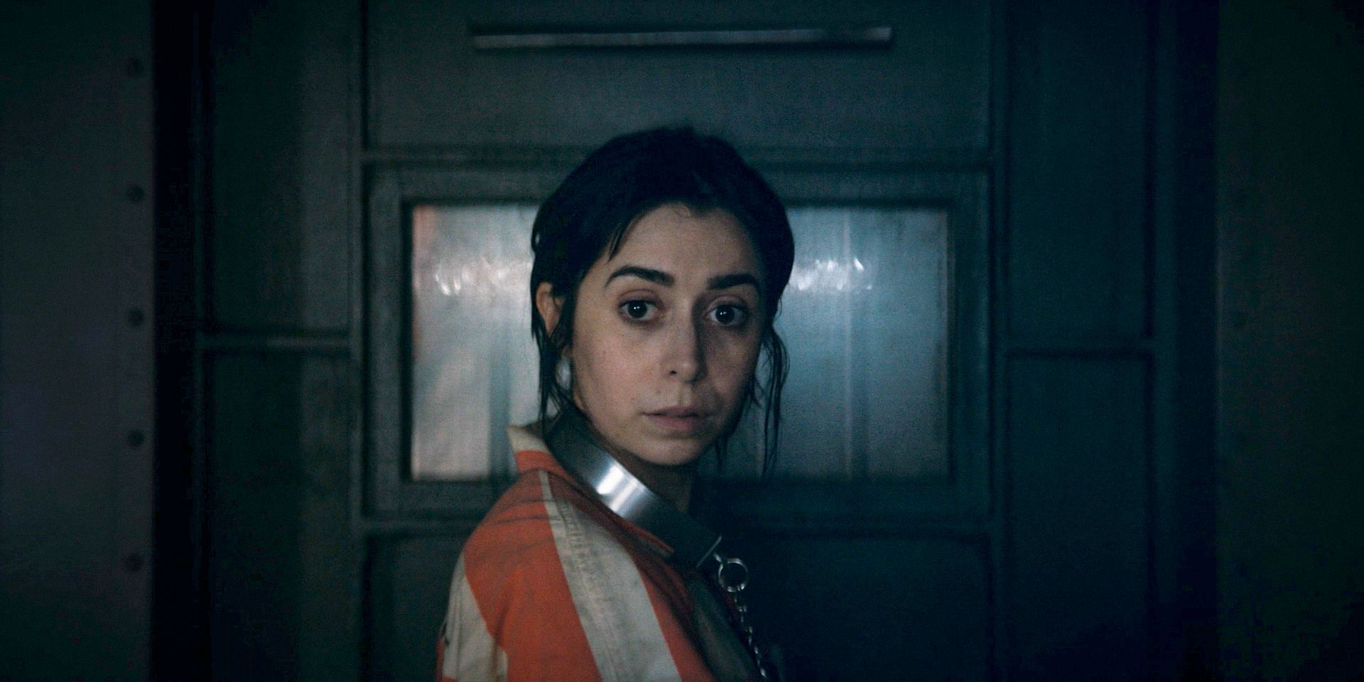 Sofia Falcone (Cristin Milioti) locked up in Arkham Asylum in The Penguin Season 1 Episode 2