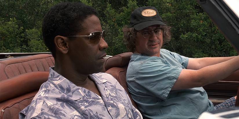 Дензел Уошнгтон в роли Мэтта Ли Уитлок и Джон Биллсли в роли Чэ в фильме "Out of Time"