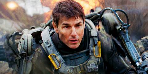 Tom Cruise as Bill Cage in armor in Edge of Tomorrow