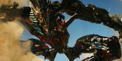 Transformers' The Fallen crouching and looking down