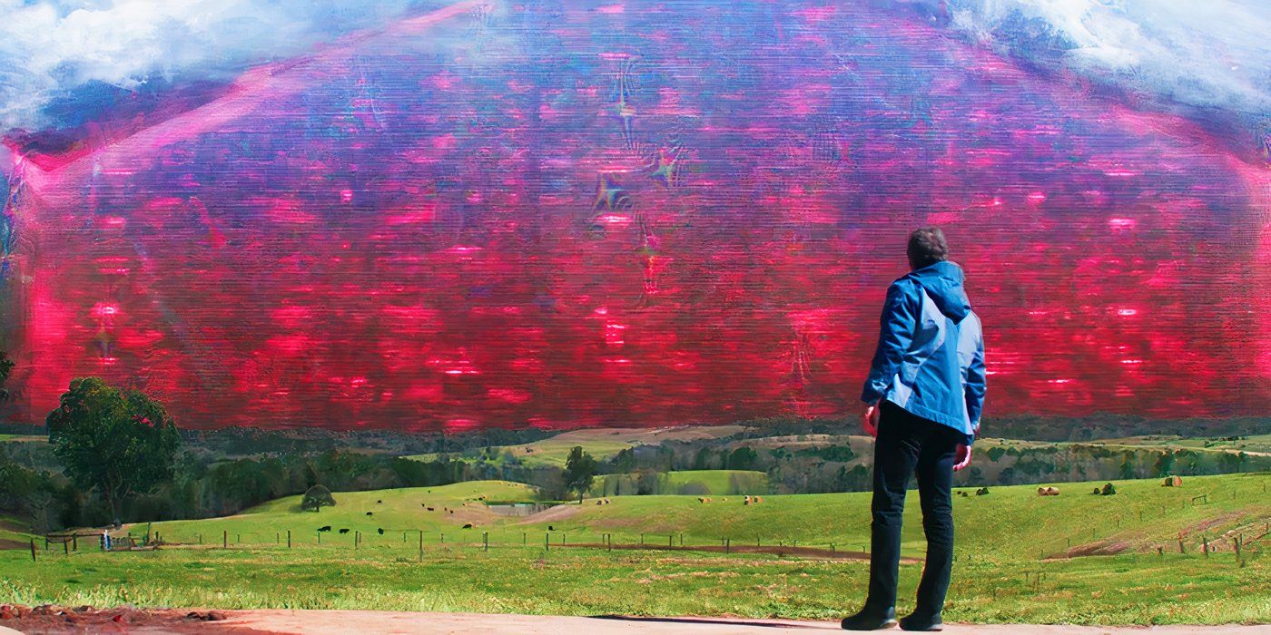 Tyler Hayward looking at the Westview Anomaly in WandaVision