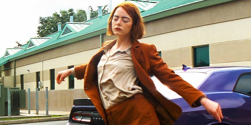 Emma Stone dançando em Kinds of Kindness