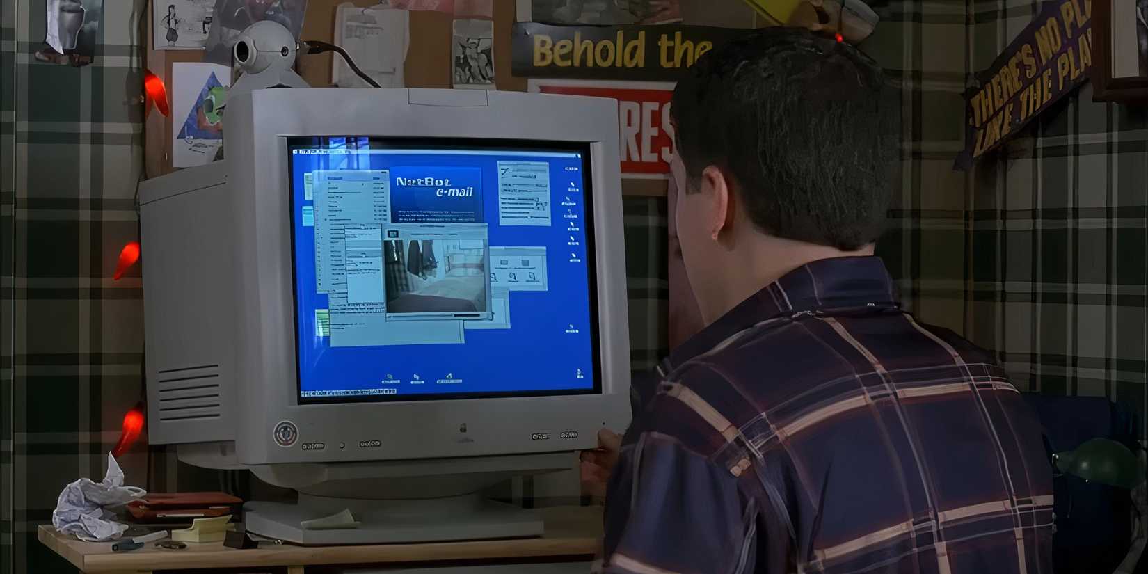Jim setting up his webcam in American Pie.